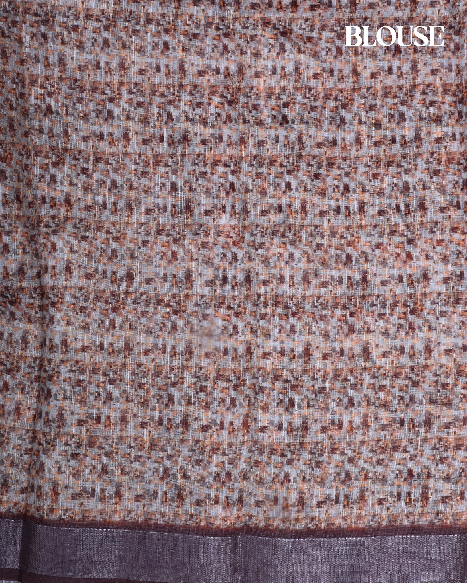Grey Color Lenin Saree - Shop Vastram