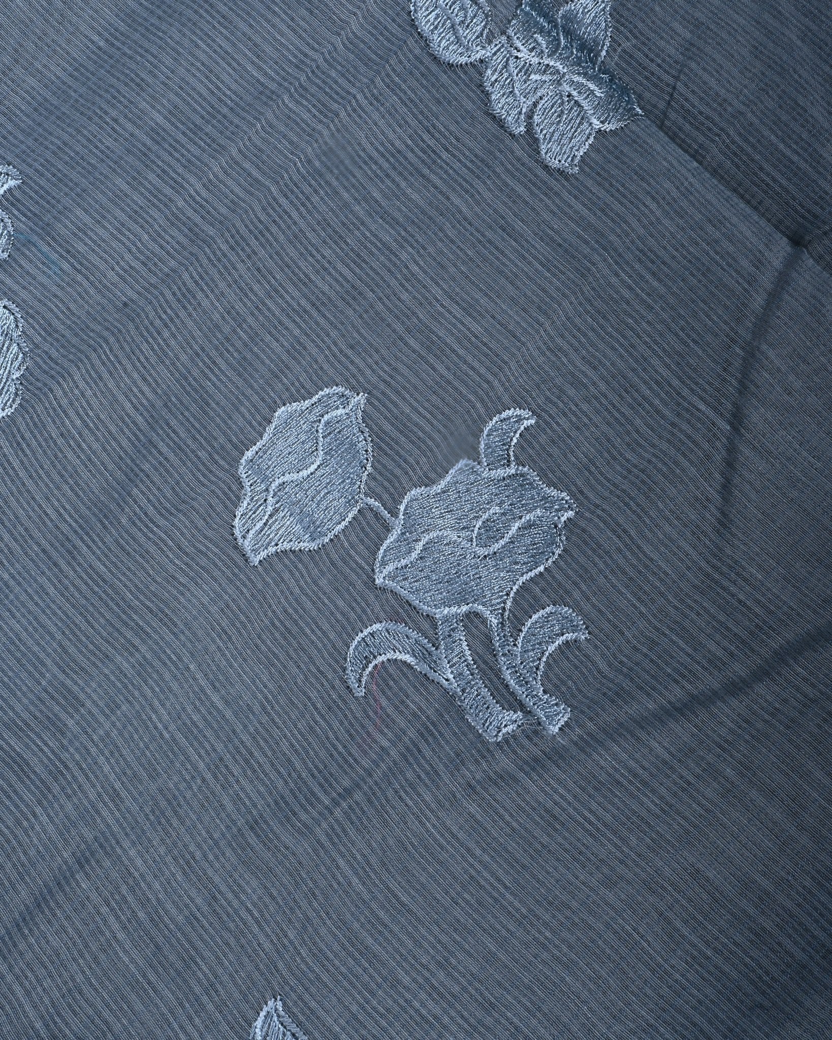 Grey Color Silk Kota Saree - Shop Vastram