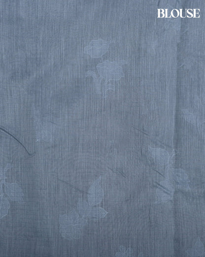 Grey Color Silk Kota Saree - Shop Vastram