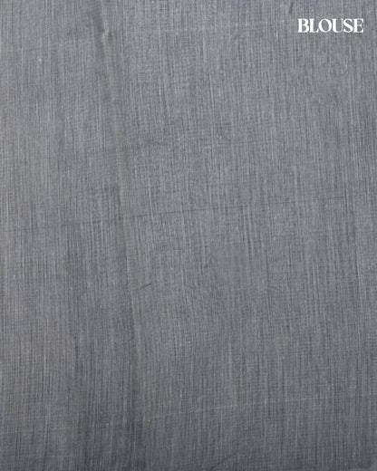 Grey Color Silk Kota Saree - Shop Vastram