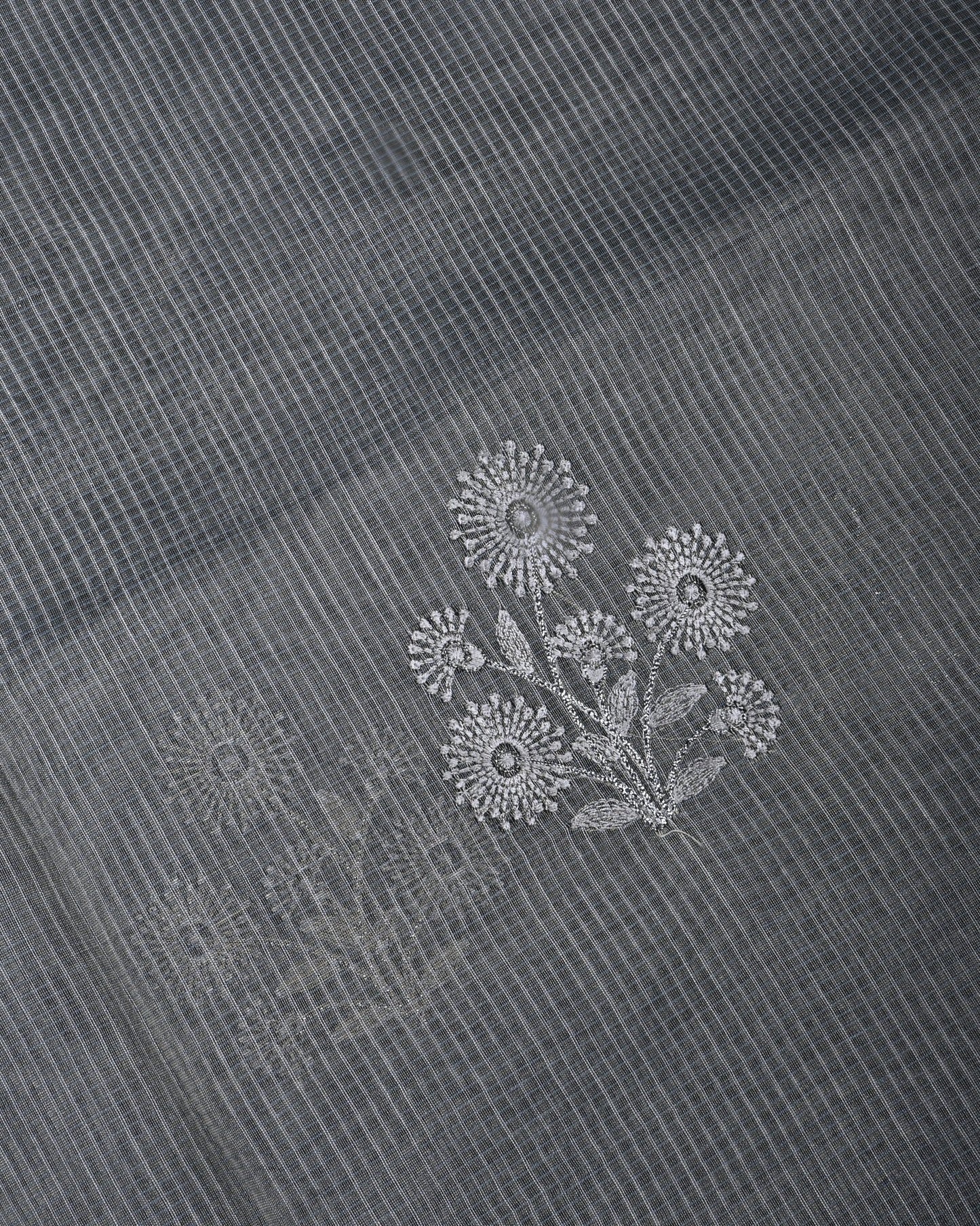 Grey Color Silk Kota Saree - Shop Vastram