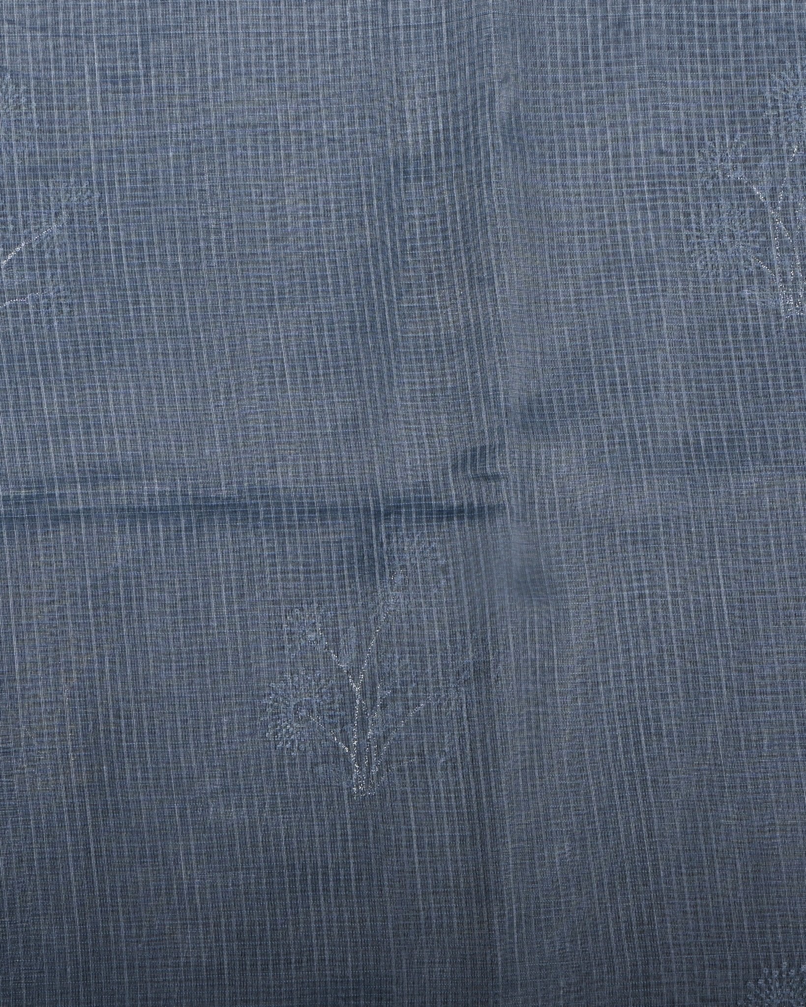 Grey Color Silk Kota Saree - Shop Vastram