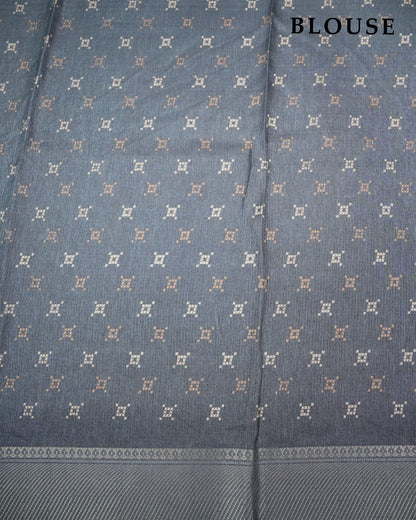 Grey Color Silk Saree - Shop Vastram