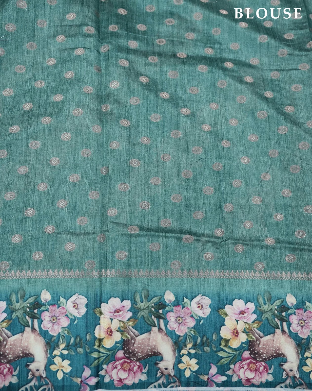 Light Green Blue Color Silk Saree - Shop Vastram