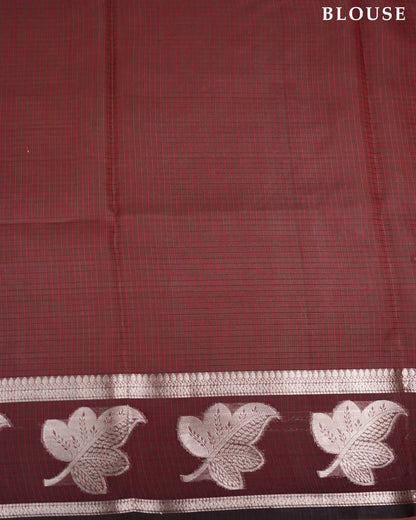 Maroon Color Silk Kota Saree - Shop Vastram