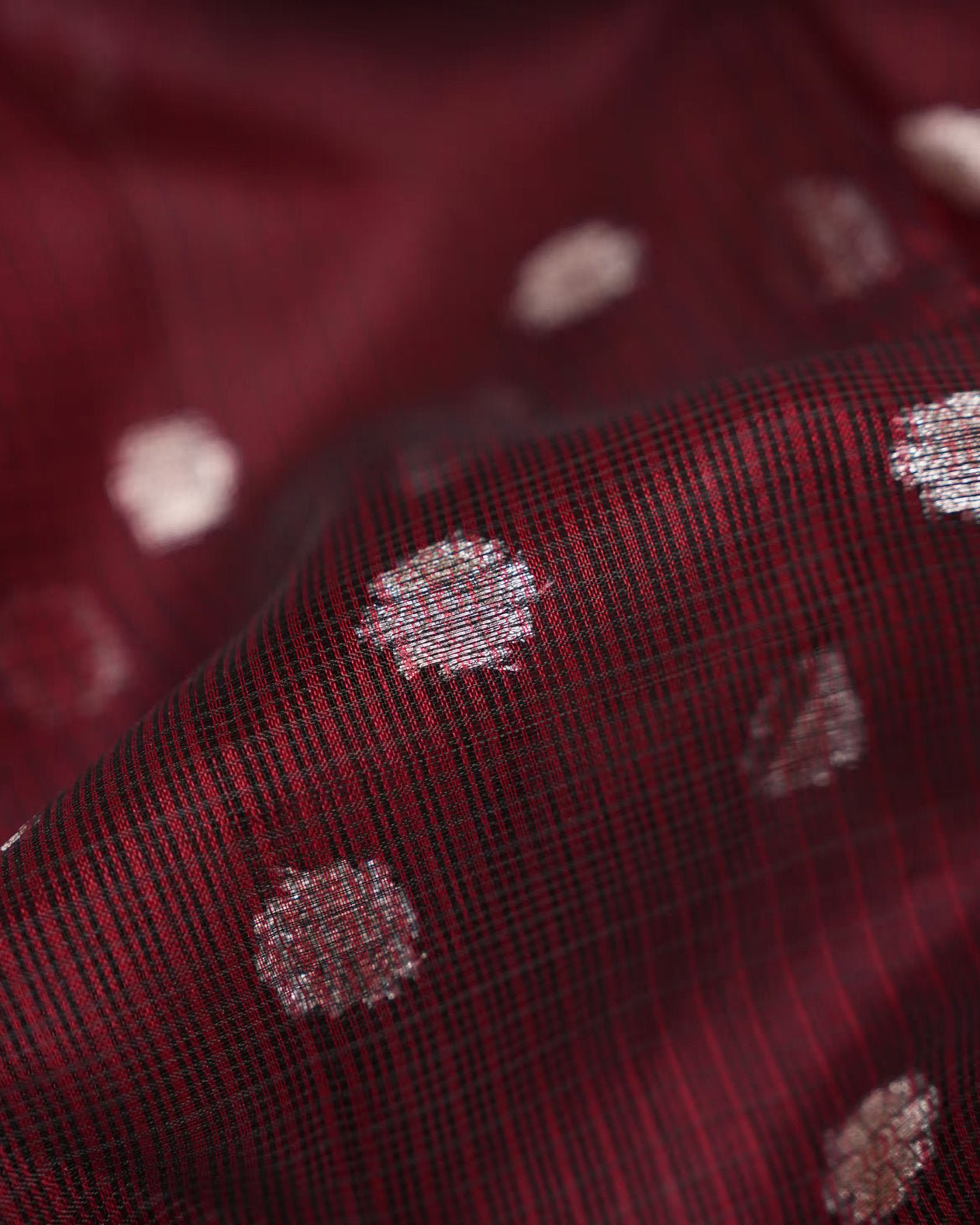 Maroon Color Silk Kota Saree - Shop Vastram
