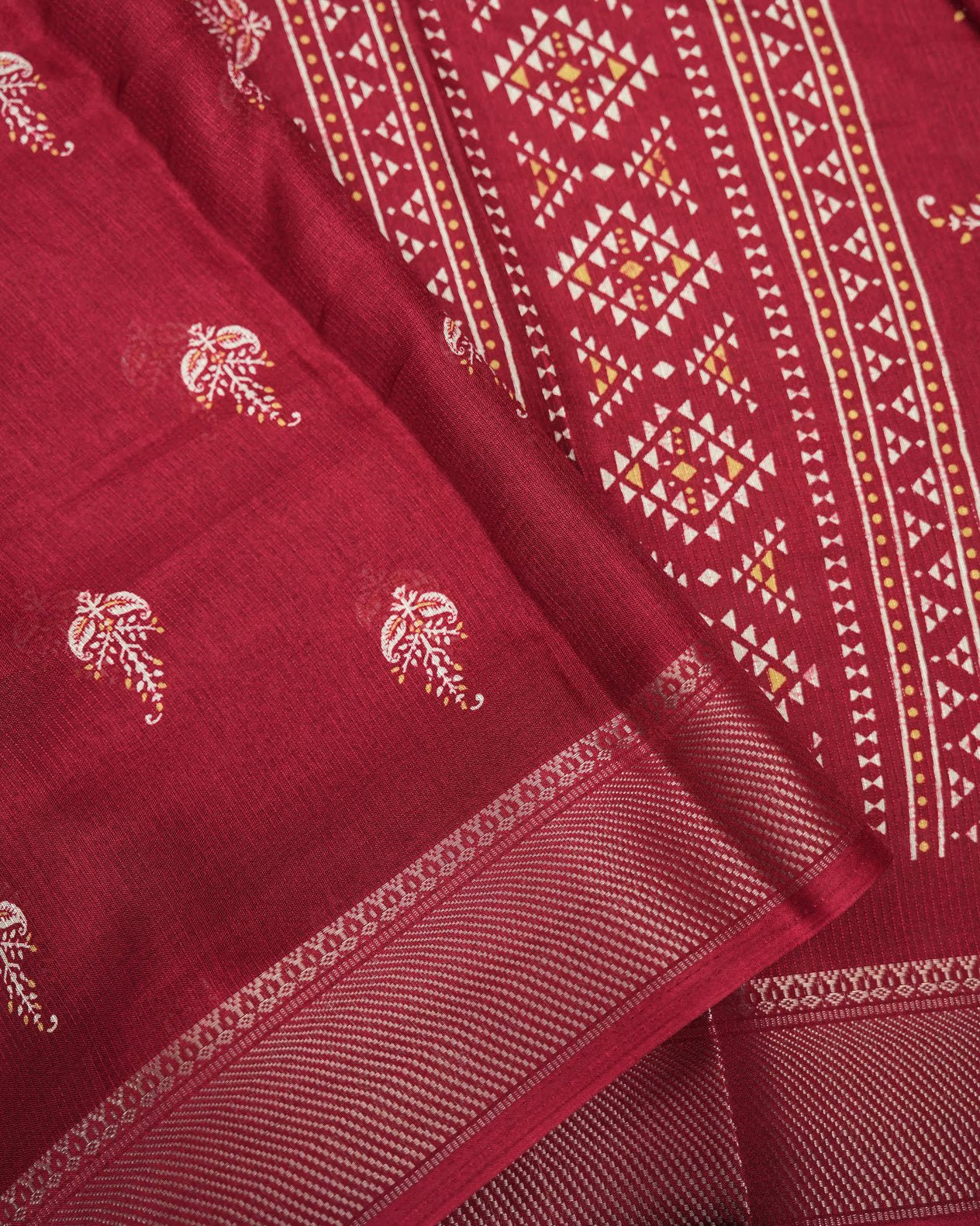 Maroon Color Silk Saree - Shop Vastram