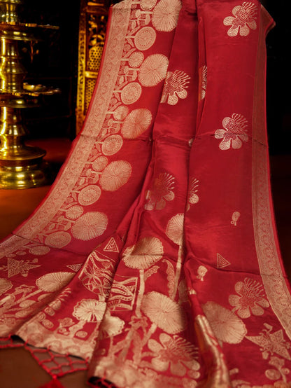 Maroon Color Silk Saree - Shop Vastram