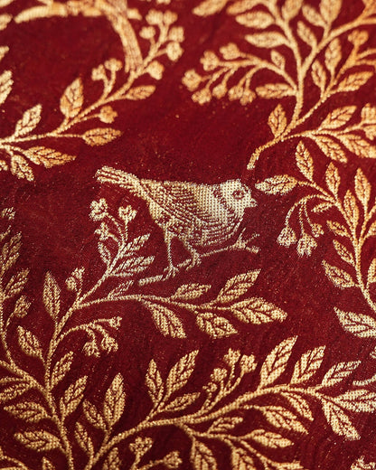 Maroon color Silk Saree - Shop Vastram