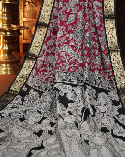 Maroon Color Silk Saree - Shop Vastram