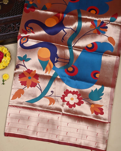 Maroon Color Silk Saree - Shop Vastram