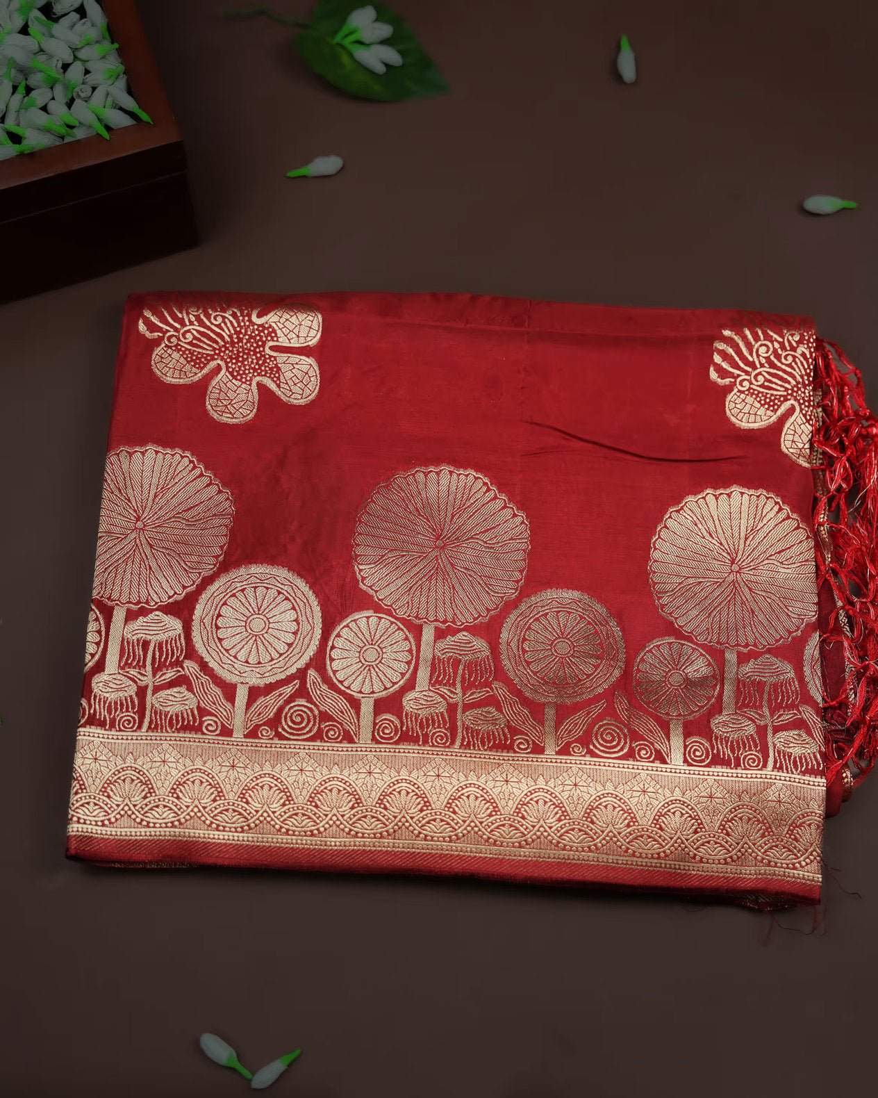 Maroon Color Silk Saree - Shop Vastram