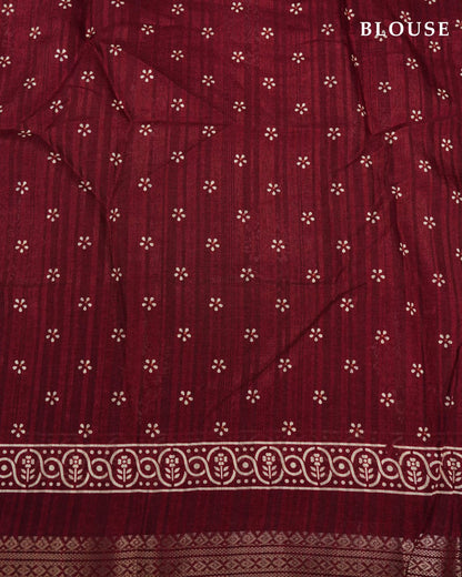 Maroon Color Silk Saree - Shop Vastram