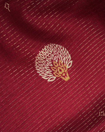 Maroon Color Silk Saree - Shop Vastram