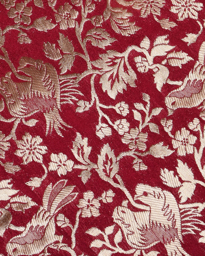 Maroon Color Silk Saree - Shop Vastram