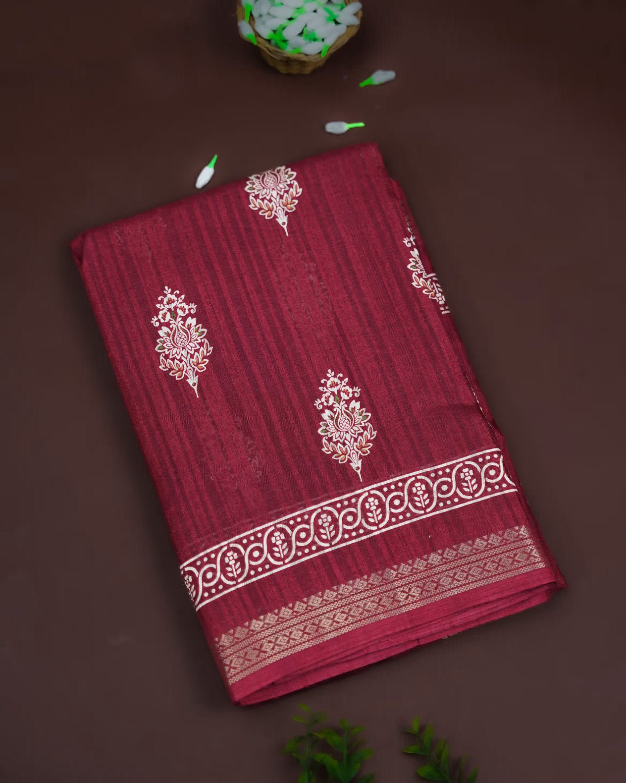 Maroon Color Silk Saree - Shop Vastram