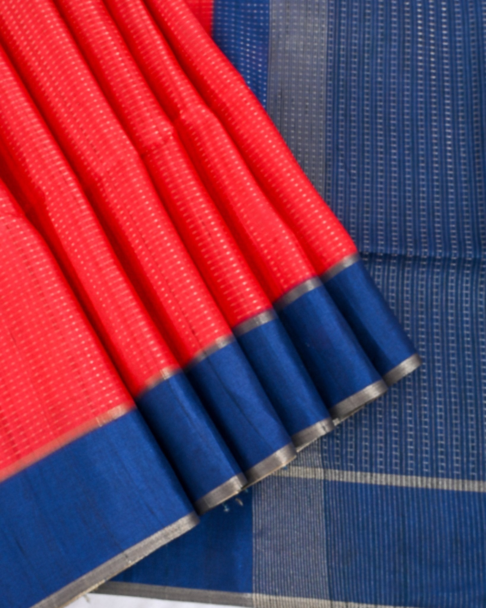 Maroon Tusser Banarsi Saree - Shop Vastram