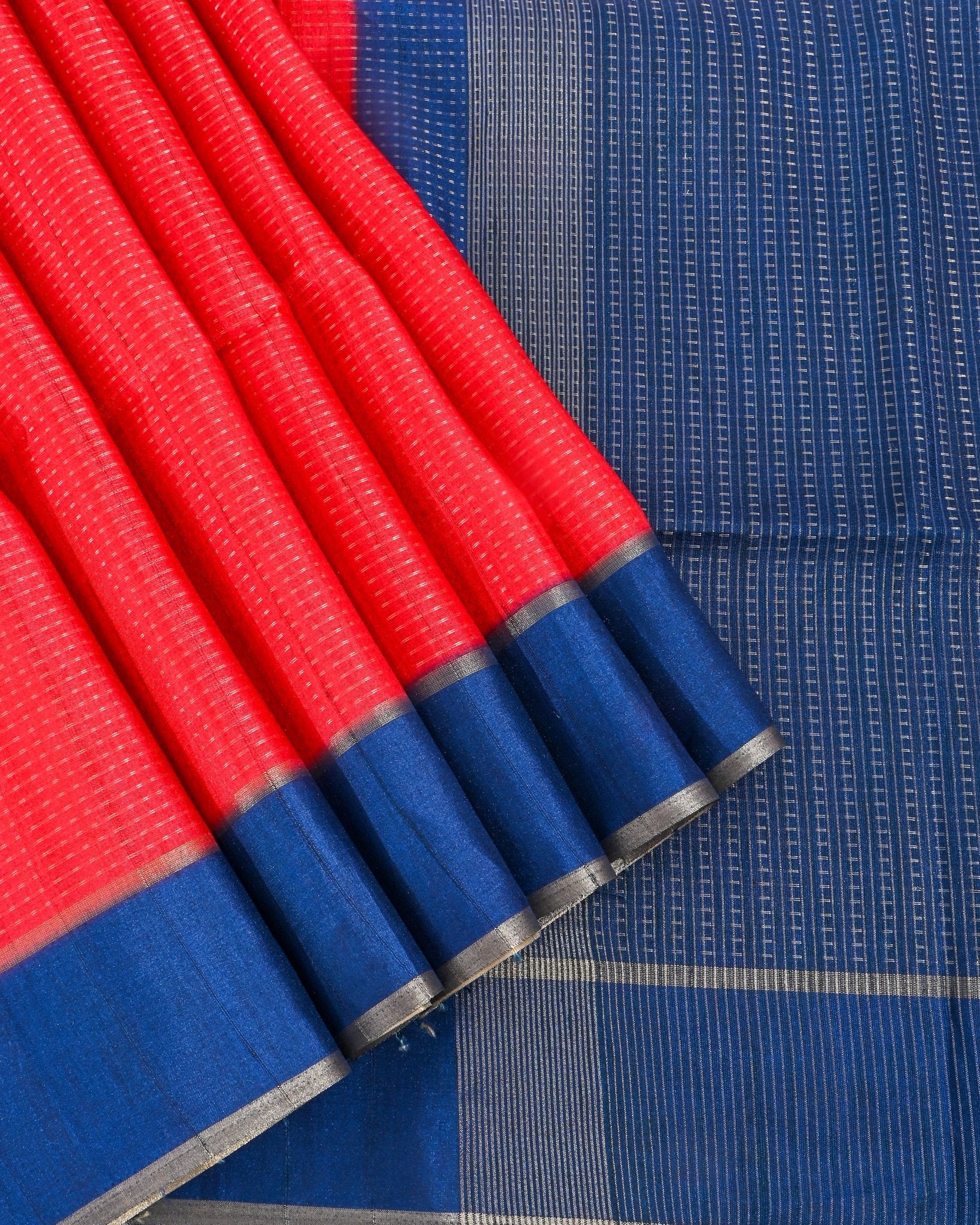 Maroon Tusser Banarsi Saree - Shop Vastram