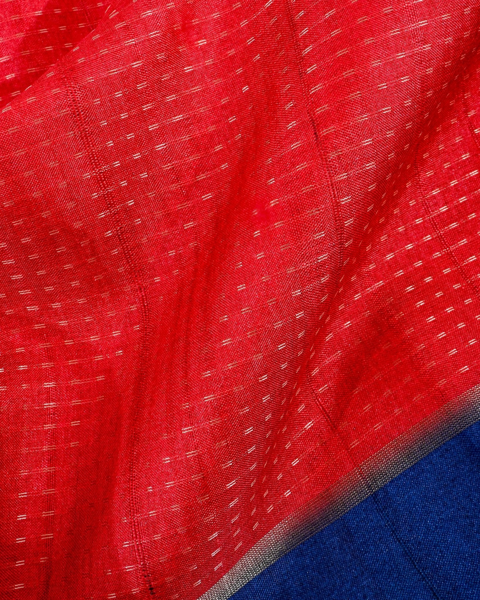 Maroon Tusser Banarsi Saree - Shop Vastram
