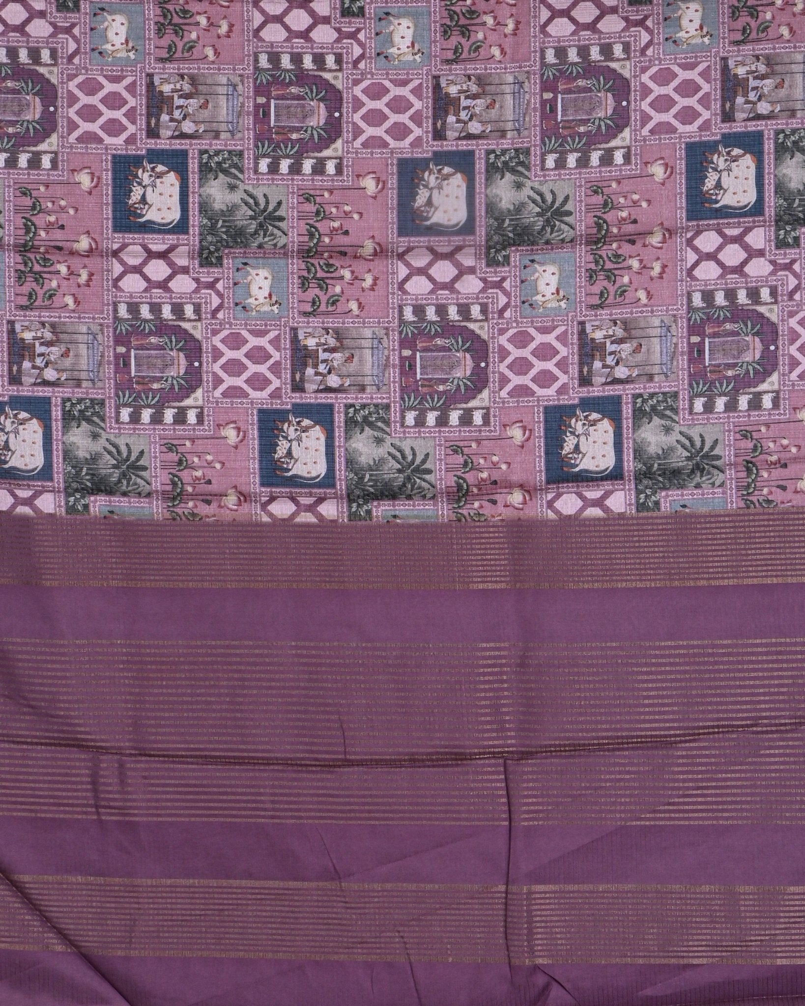 Multi color Silk Kota Saree - Shop Vastram