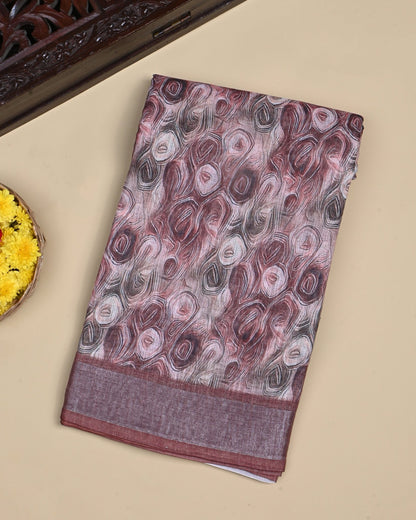 Multi Colour Color Lenin Saree - Shop Vastram