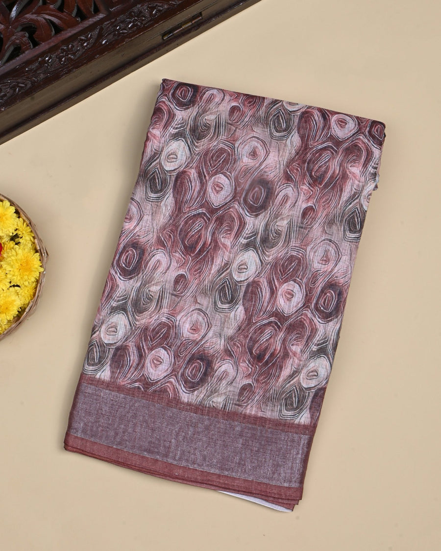 Multi Colour Color Lenin Saree - Shop Vastram