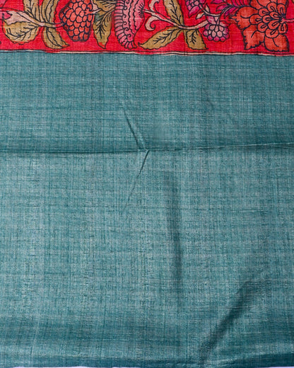 Multi Colour Dupion Printed Saree - Shop Vastram