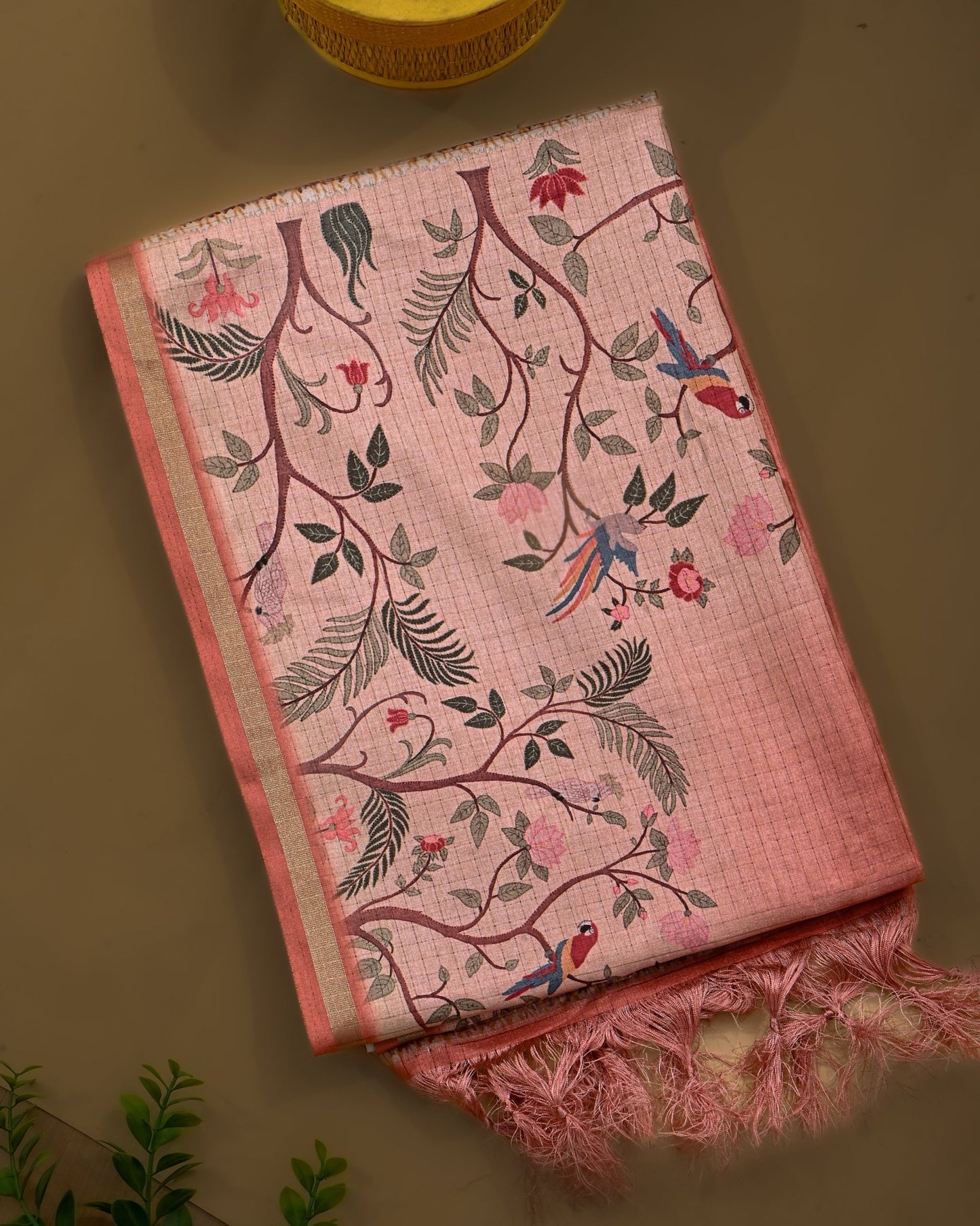 Multi Colour Silk Printed Saree - Shop Vastram