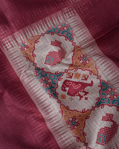 Multi Colour Silk Printed Saree - Shop Vastram