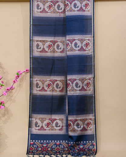 Multi Colour Silk Printed Saree - Shop Vastram