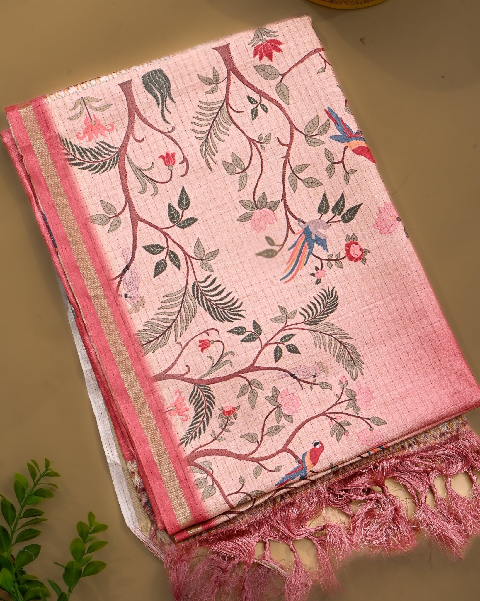 Multi Colour Silk Printed Saree - Shop Vastram