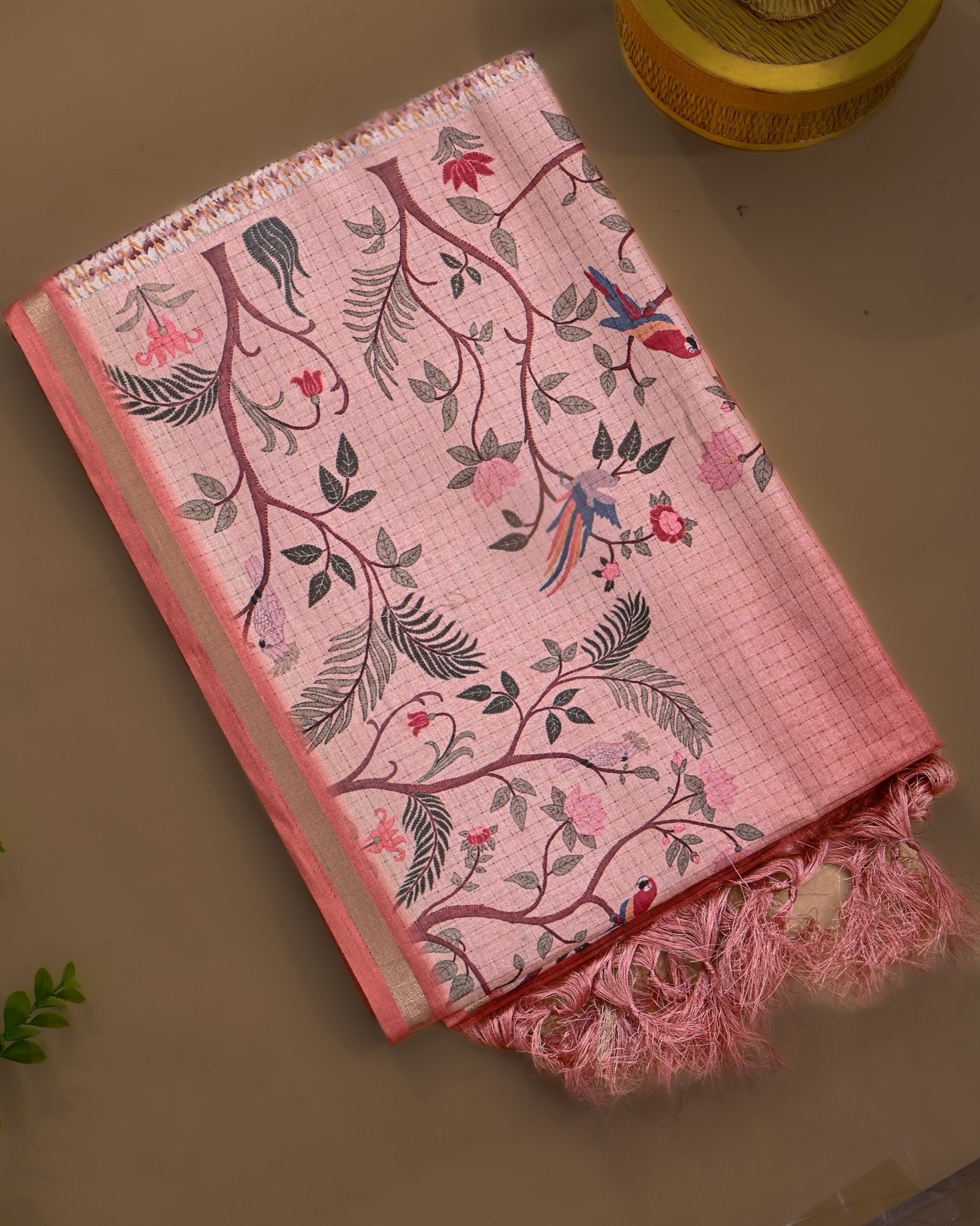 Multi Colour Silk Printed Saree - Shop Vastram