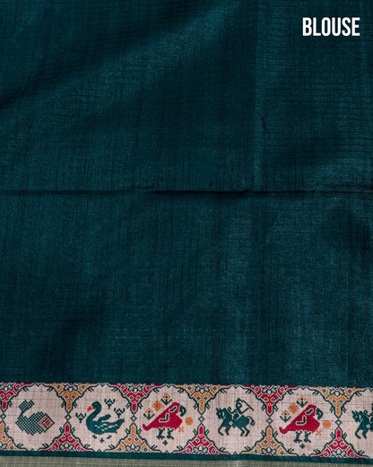 Multi Colour Silk Printed Saree - Shop Vastram