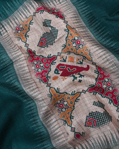 Multi Colour Silk Printed Saree - Shop Vastram