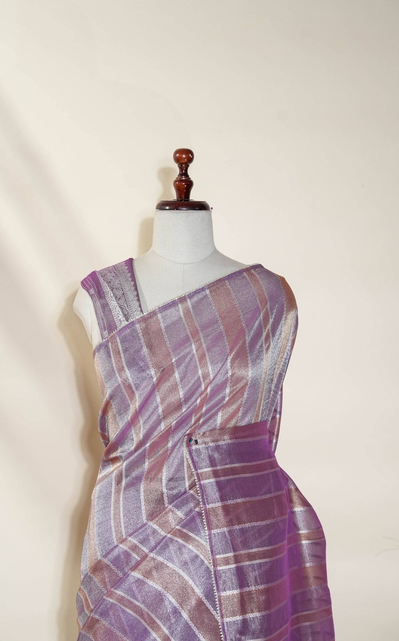 Multicolor Banarasi Tissue Saree - Shop Vastram