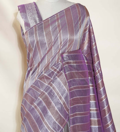 Multicolor Banarasi Tissue Saree - Shop Vastram