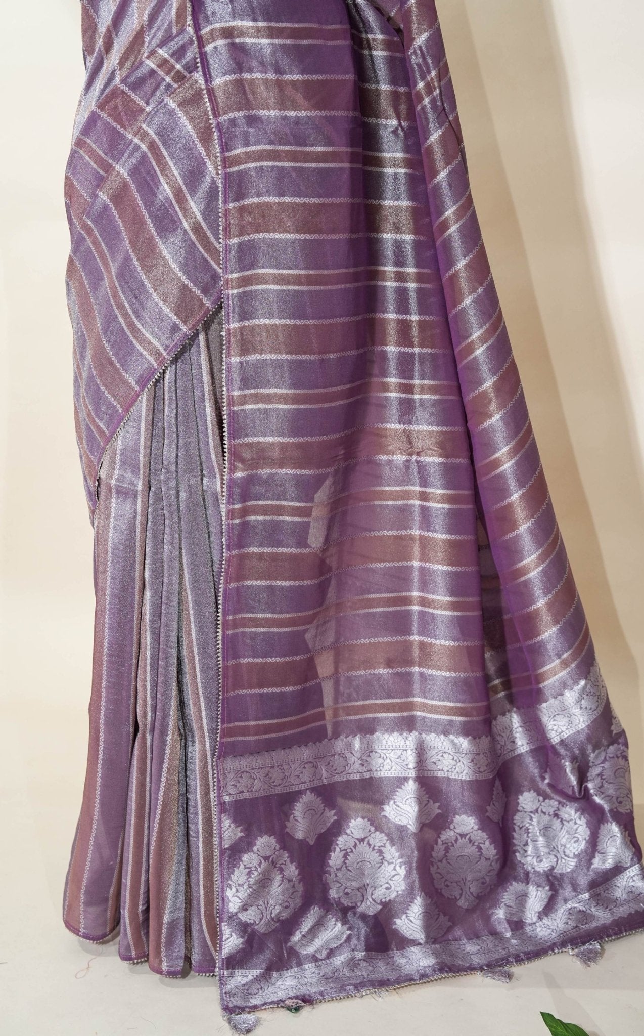 Multicolor Banarasi Tissue Saree - Shop Vastram
