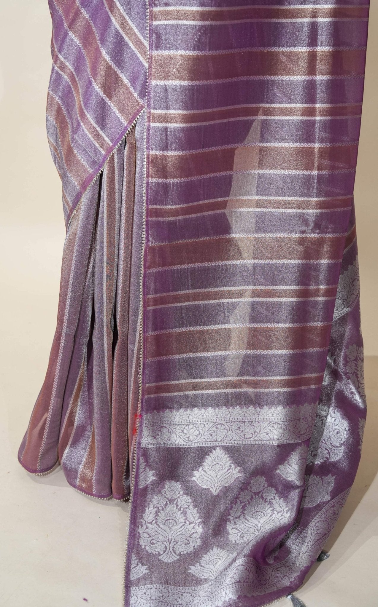 Multicolor Banarasi Tissue Saree - Shop Vastram