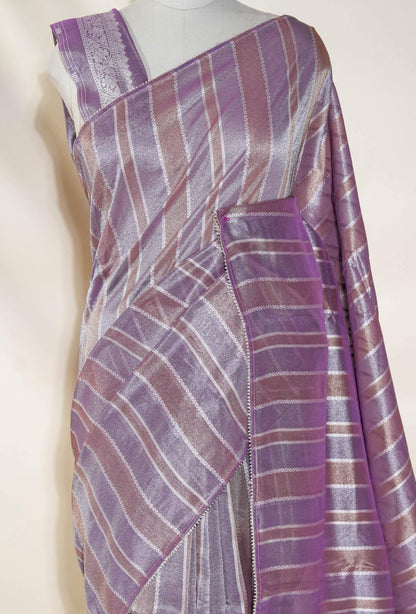 Multicolor Banarasi Tissue Saree - Shop Vastram