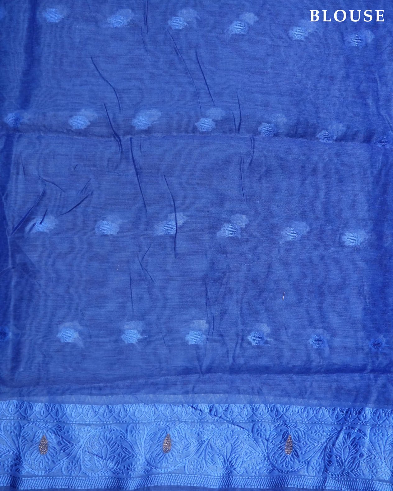 Navy Blue Color Chanderi Saree - Shop Vastram