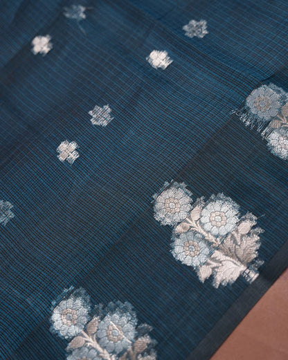 Navy Blue Color Silk Kota Saree - Shop Vastram