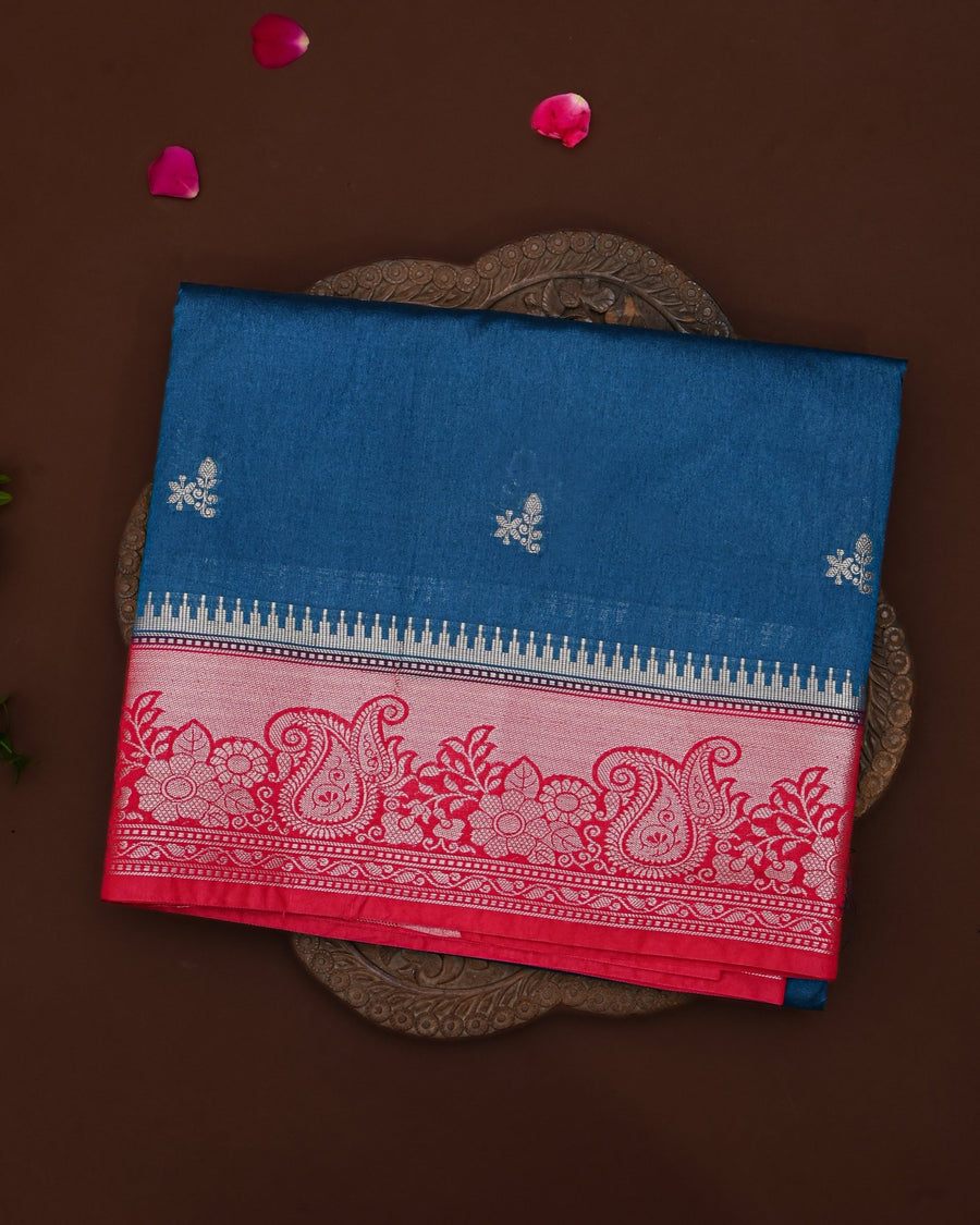 Navy Blue color Silk Saree - Shop Vastram