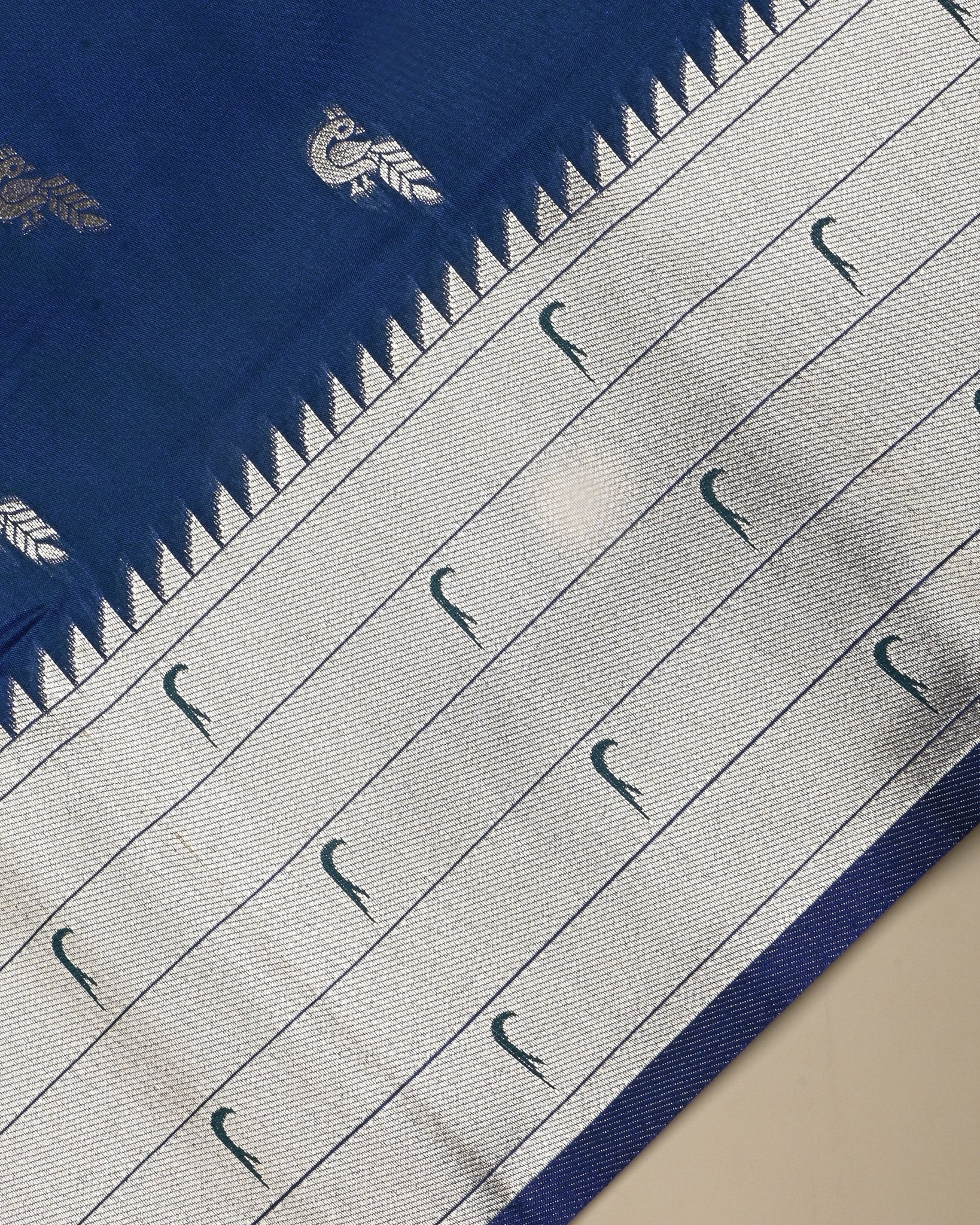 Navy Blue Color Silk Saree - Shop Vastram
