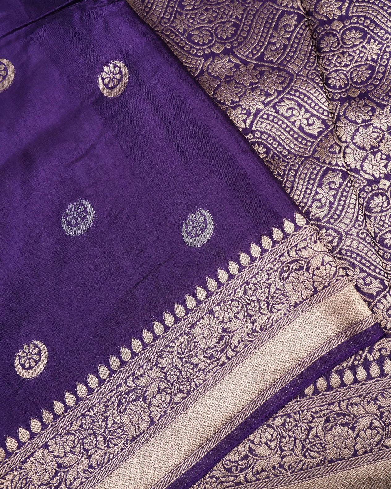 Navy Blue Color Silk Saree - Shop Vastram