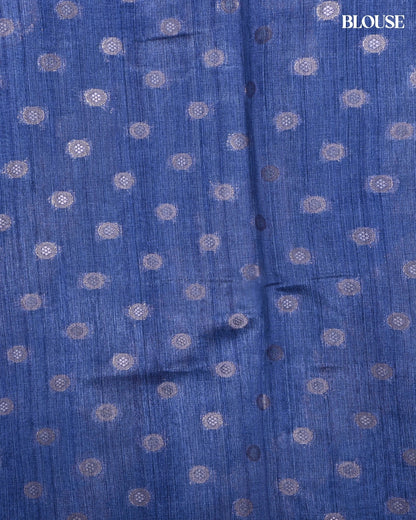 Navy Blue Color Silk Saree - Shop Vastram