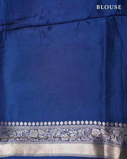 Navy Blue Color Silk Saree - Shop Vastram