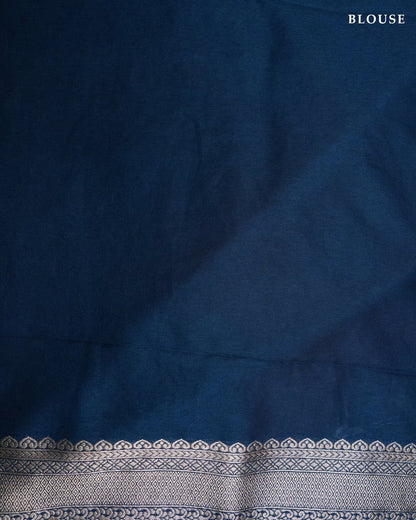 Navy Blue Color Silk Saree - Shop Vastram