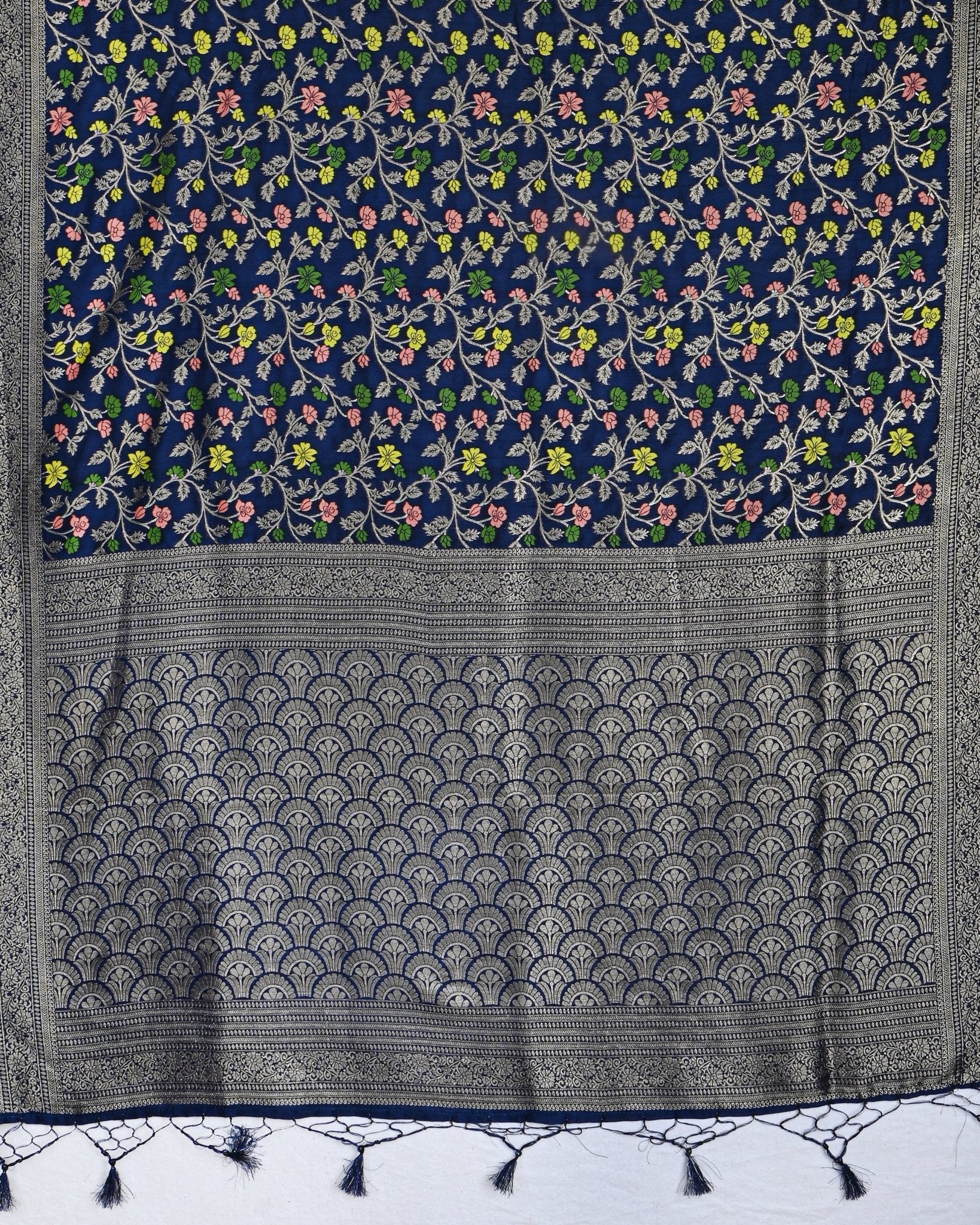 Navy Blue color Silk Saree - Shop Vastram