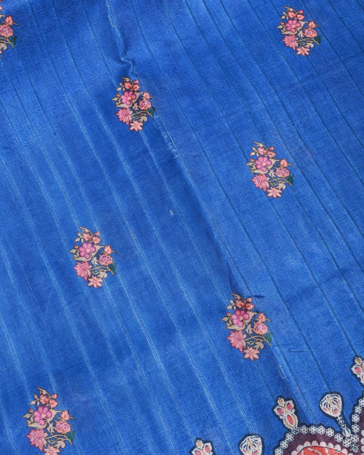 Navy Blue Color Silk Saree - Shop Vastram