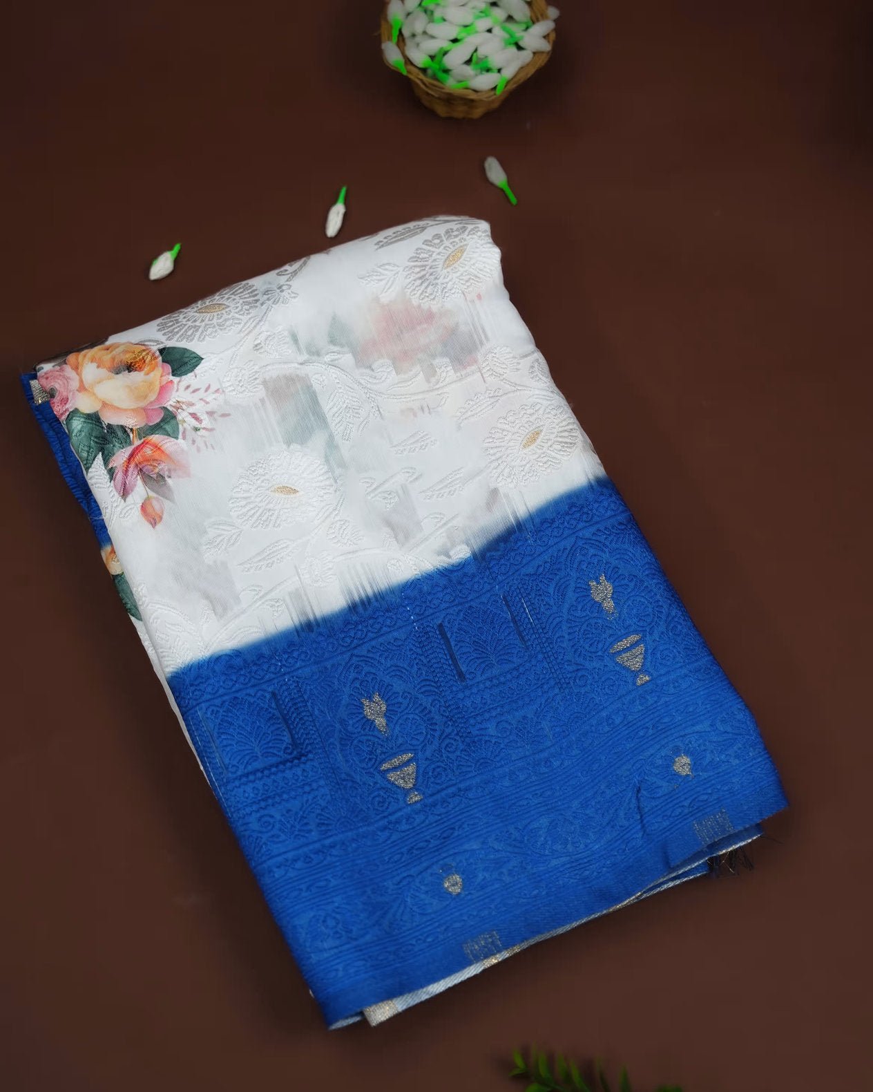 Navy Blue Color Silk Saree - Shop Vastram